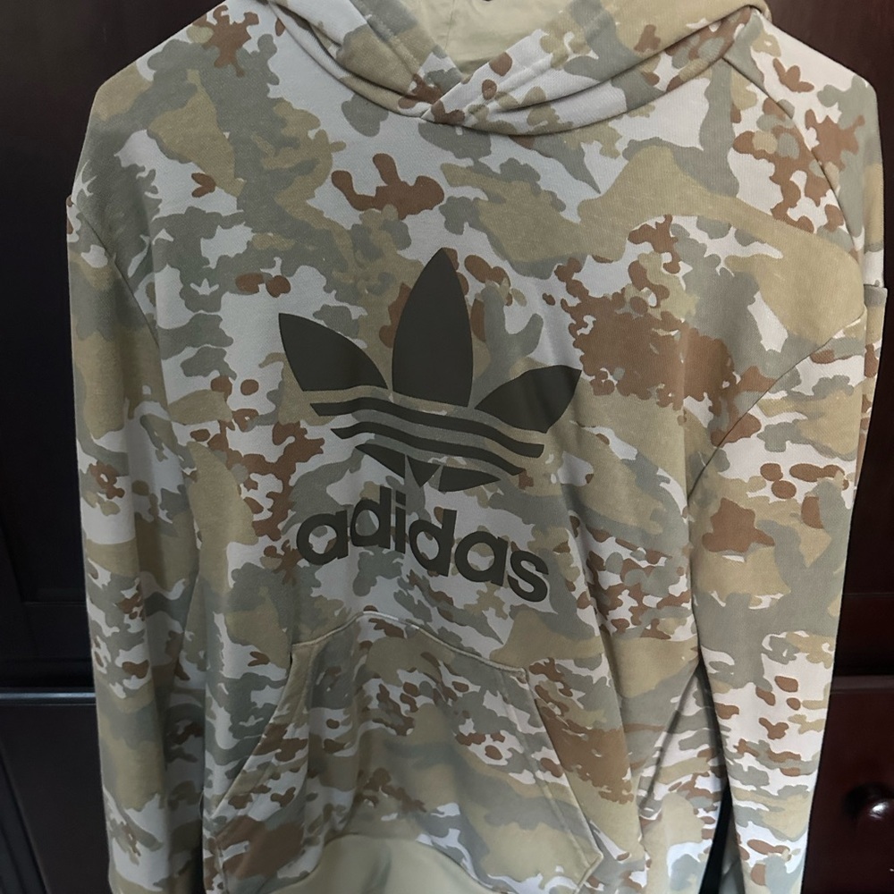 worn once Adidas camouflage hoodie